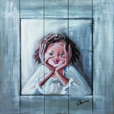 Peinture intitulée "la-contemplation-60…" par Corinne Pleindoux, Œuvre d'art originale