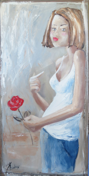 Peinture intitulée "pour moi" par Corinne Pleindoux, Œuvre d'art originale, Acrylique