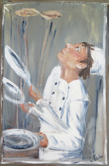 Peinture intitulée "LE chef" par Corinne Pleindoux, Œuvre d'art originale, Acrylique