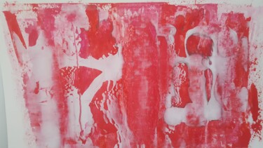 Pittura intitolato "Pareidolie en rouge" da Corinne Prévost, Opera d'arte originale, Acrilico