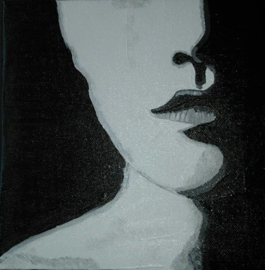 Peinture intitulée "femme dans l'ombre" par Corinne Ros, Œuvre d'art originale