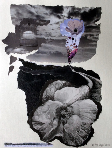 Collages intitulée "Je vous écris de lo…" par Corinne Of The Wood, Œuvre d'art originale