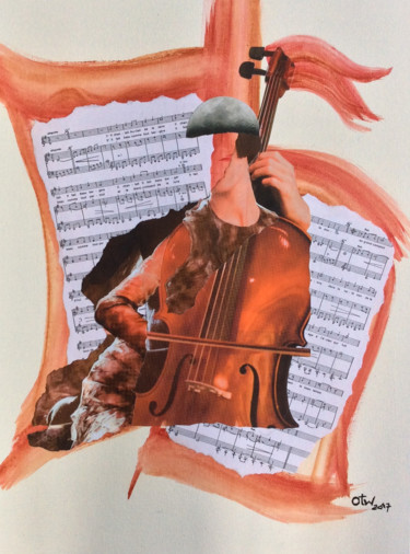 Collages intitolato "2017-accords-perdus…" da Corinne Of The Wood, Opera d'arte originale