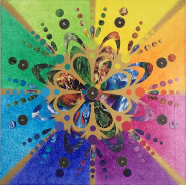 Collages titled "100 suns" by Corinne Of The Wood, Original Artwork