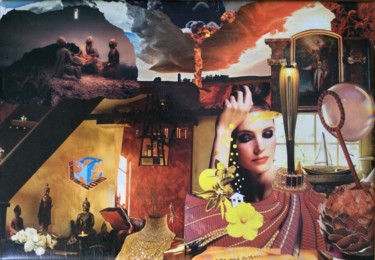 Collages titled "Le monde ne tourne…" by Corinne Of The Wood, Original Artwork