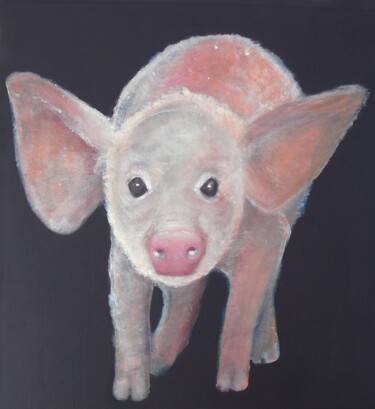 Painting titled "Schwein" by Corinne'S Artcolorsimages, Original Artwork, Acrylic