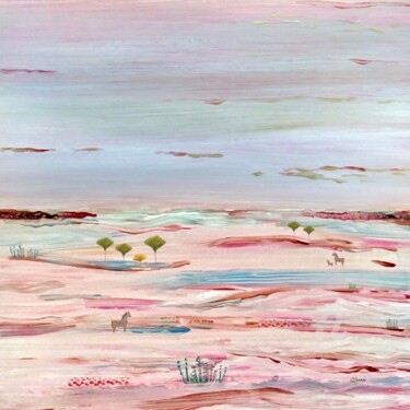 Schilderij getiteld "Contemplations mars…" door Corinne Sassi (Cjr sassi), Origineel Kunstwerk, Acryl