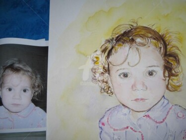 Peinture intitulée "petite fille" par Coco, Œuvre d'art originale