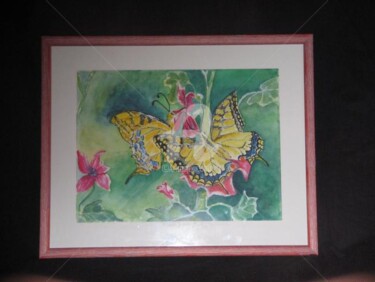 Peinture intitulée "papillons" par Coco, Œuvre d'art originale