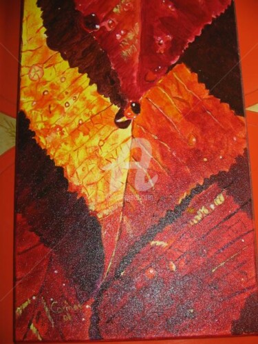 Peinture intitulée "automne" par Coco, Œuvre d'art originale