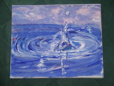 Peinture intitulée "goutte d' eau" par Coco, Œuvre d'art originale
