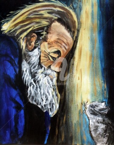 Peinture intitulée "le vieil homme et l…" par Coco, Œuvre d'art originale