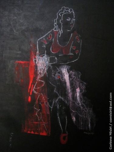 Peinture intitulée "Bailarina de Flamen…" par Corinne Misiri, Œuvre d'art originale
