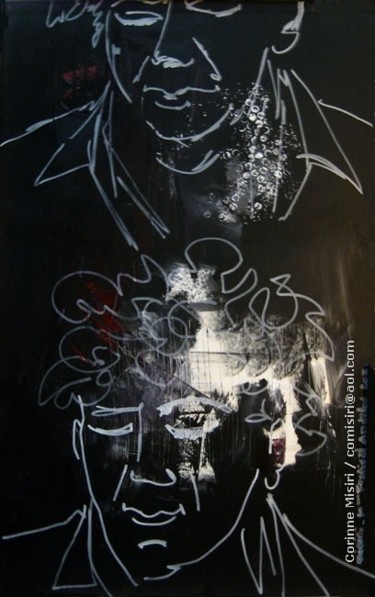 Peinture intitulée "Cantaores de Flamen…" par Corinne Misiri, Œuvre d'art originale