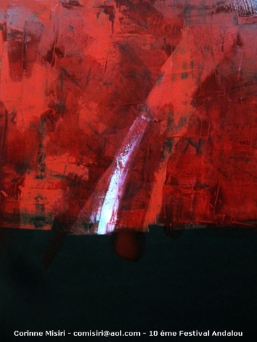 Peinture intitulée "Abstrait Flamenco 1" par Corinne Misiri, Œuvre d'art originale