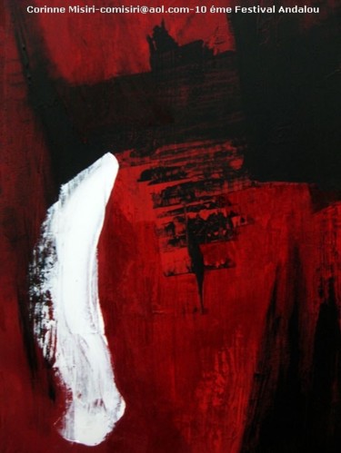 Peinture intitulée "Abstrait Flamenco 3" par Corinne Misiri, Œuvre d'art originale