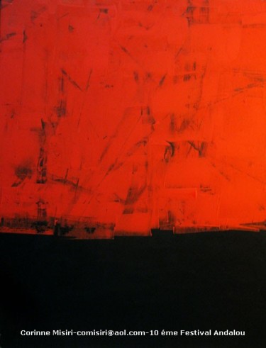 Peinture intitulée "Abstrait Flamenco 6" par Corinne Misiri, Œuvre d'art originale
