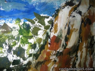 Peinture intitulée "Paysage en Provence…" par Corinne Misiri, Œuvre d'art originale, Huile