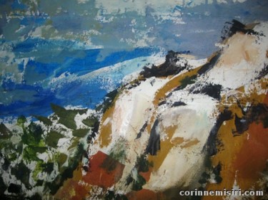 Painting titled "Paysage en Provence…" by Corinne Misiri, Original Artwork, Oil