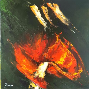 Painting titled "Danse 1" by Corinne Saboureux, Original Artwork, Oil