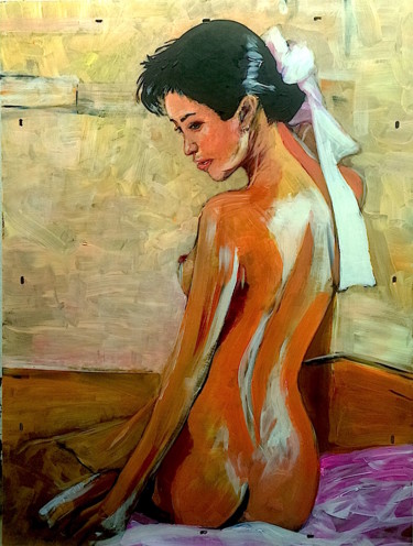 Painting titled "Keiko Nakazawa" by Philippe Cormault, Original Artwork, Acrylic