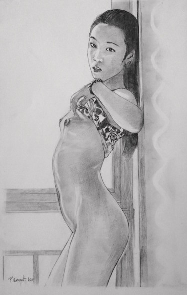 Dessin intitulée "Xue Jing" par Philippe Cormault, Œuvre d'art originale, Crayon