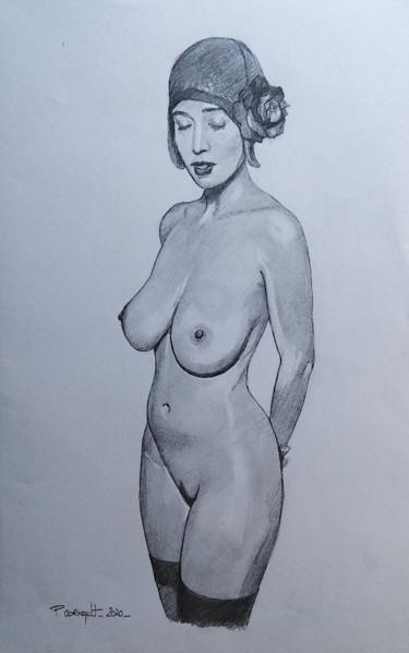 Drawing titled "Rose of Venus" by Philippe Cormault, Original Artwork, Graphite