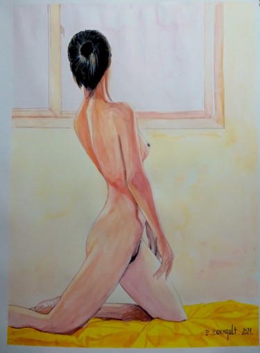 Painting titled "Lisimou" by Philippe Cormault, Original Artwork, Watercolor