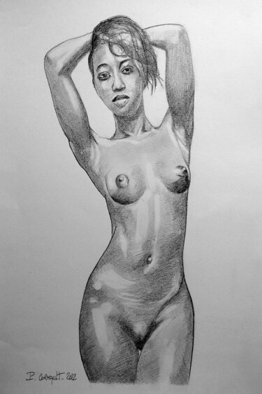 Drawing titled "Nyasia Sylvester" by Philippe Cormault, Original Artwork, Graphite