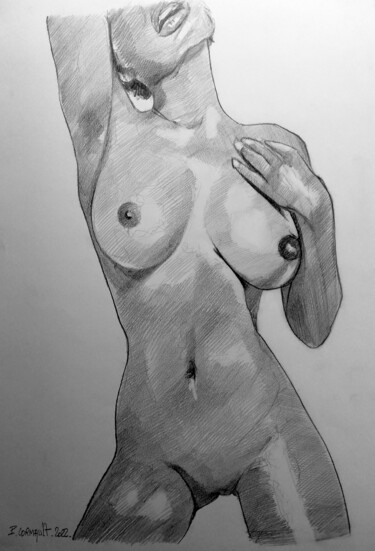 Drawing titled "Shasta Wonder" by Philippe Cormault, Original Artwork, Graphite