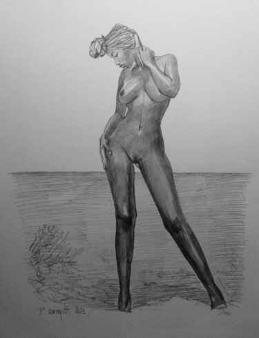 Drawing titled "Shasta Wonder on th…" by Philippe Cormault, Original Artwork, Graphite