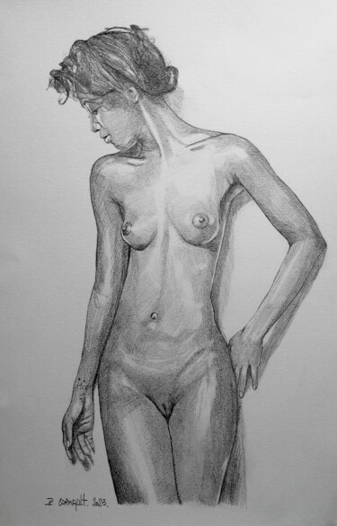 Drawing titled "Nyasia Sylvester 02" by Philippe Cormault, Original Artwork, Graphite