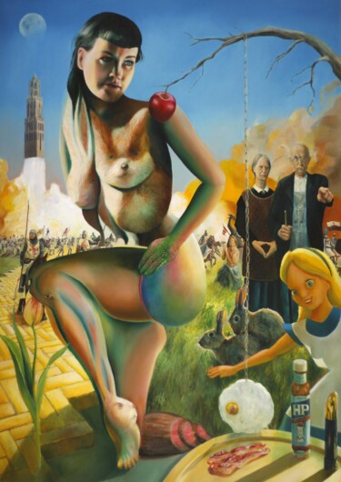 Pintura titulada "The Revelation of B…" por Corné Akkers, Obra de arte original, Oleo