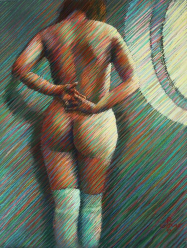 Рисунок под названием "into-the-light - 15…" - Corné Akkers, Подлинное произведение искусства, Пастель