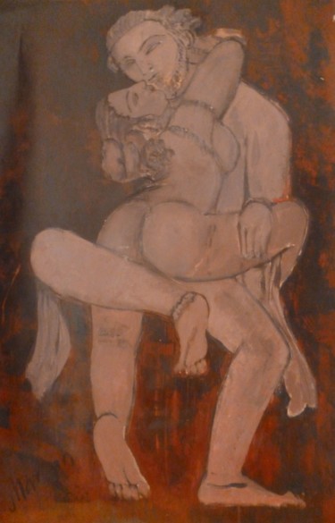 Картина под названием "23-kama-sutra-3-60x…" - Cornelia Margan, Подлинное произведение искусства, Масло