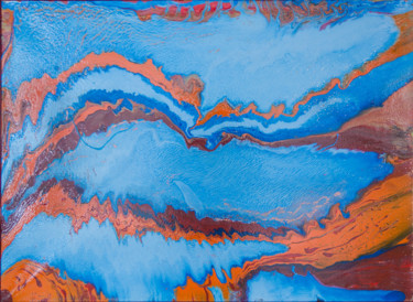 Painting titled "Blue Hole" by Cornelia Petrea, Original Artwork, Acrylic