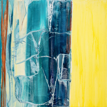Peinture intitulée "Solaris - Blue Dime…" par Cornelia Petrea, Œuvre d'art originale, Acrylique
