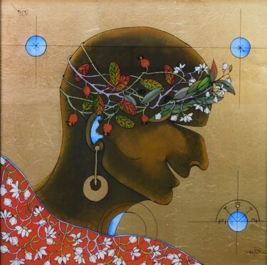 Painting titled "OPPUS 6 - Thoughts…" by Cornelia Tersanszki, Original Artwork, Oil
