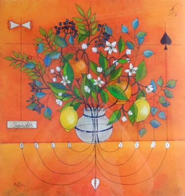 Painting titled "POKER - Suite 2 |SP…" by Cornelia Tersanszki, Original Artwork, Oil