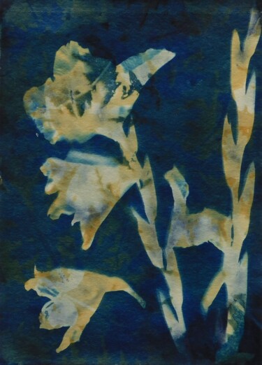 Printmaking titled "21 x 30_VEGETAL 32" by Cornelia Tersanszki, Original Artwork, Light Painting Mounted on Cardboard