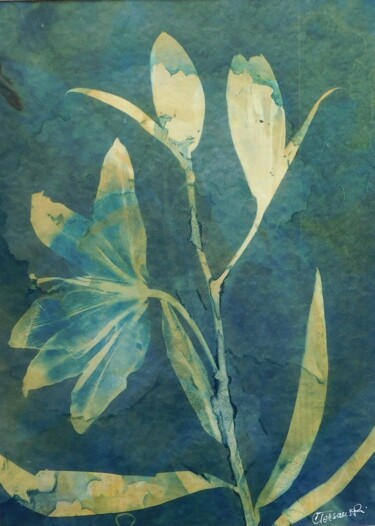 Printmaking titled "3- x 40_VEGETAL 26" by Cornelia Tersanszki, Original Artwork, Analog Print Mounted on Cardboard