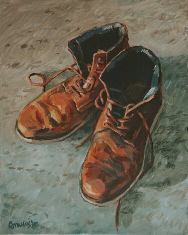 Painting titled "My boots" by Cornelis Heilig (Cornelus), Original Artwork, Oil