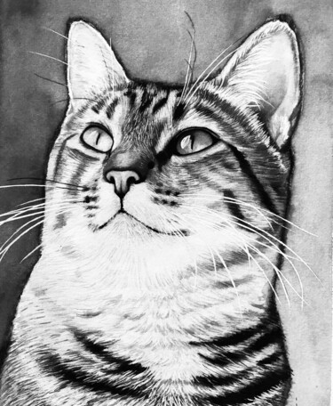 Peinture intitulée "Kitty Kat" par Cornelius Keagon, Œuvre d'art originale, Huile