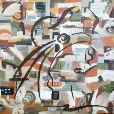 Pintura titulada "magalie" por Jocelyne Cornet, Obra de arte original, Oleo