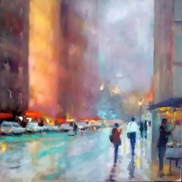 Картина под названием "Après la pluie" - Charles Cornil, Подлинное произведение искусства, Масло
