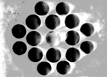 Photographie intitulée "balles en golf" par Charles Cornil, Œuvre d'art originale