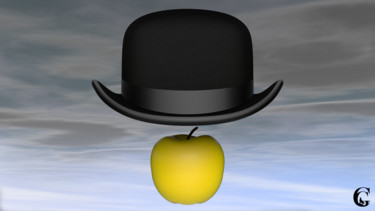 Digital Arts titled "Magritte" by Gilles Corona, Original Artwork, 3D Modeling