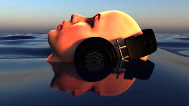 Цифровое искусство под названием "Musique" - Gilles Corona, Подлинное произведение искусства, 3D моделирование