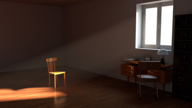 Digital Arts titled "Solitude" by Gilles Corona, Original Artwork, 3D Modeling