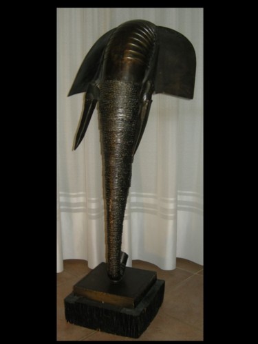 Sculpture titled "ELEPHANT" by Philippe Affagard, Original Artwork, Metals